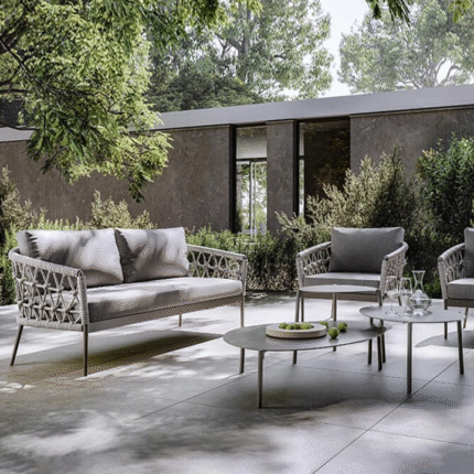 Zonia Fiber Rope Armchair with Removable Cushion